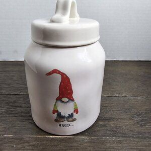 NWT Rae Dunn Artisan Magic Elf Baby Christmas Canister Icon Magenta Holiday